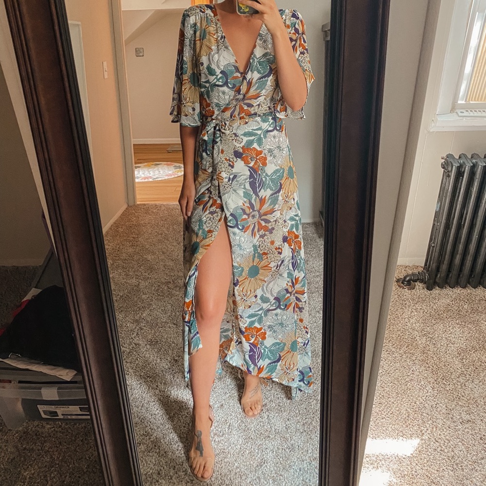🔺SOLD🔺Molly Bracken Floral Slip Maxi Dress
